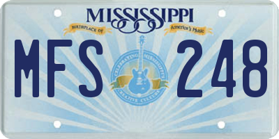 MS license plate MFS248