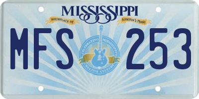 MS license plate MFS253