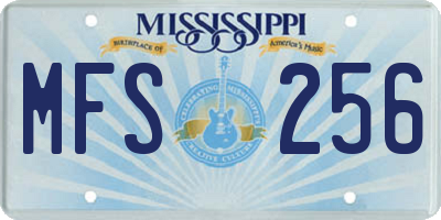 MS license plate MFS256