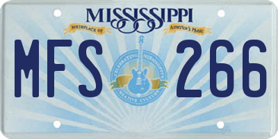 MS license plate MFS266