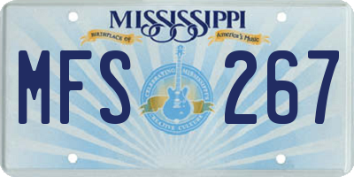 MS license plate MFS267