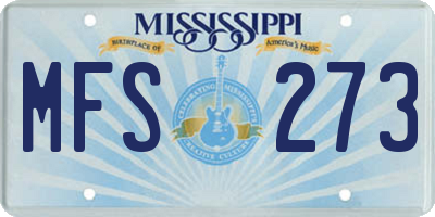 MS license plate MFS273