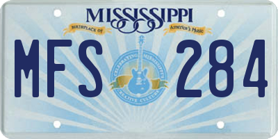 MS license plate MFS284
