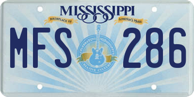 MS license plate MFS286
