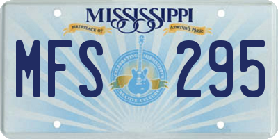 MS license plate MFS295