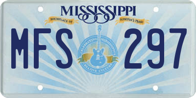 MS license plate MFS297