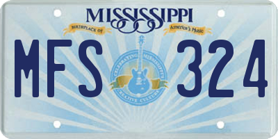 MS license plate MFS324