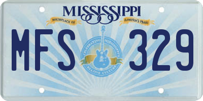 MS license plate MFS329