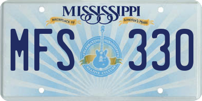 MS license plate MFS330