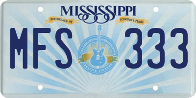 MS license plate MFS333