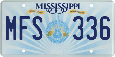 MS license plate MFS336