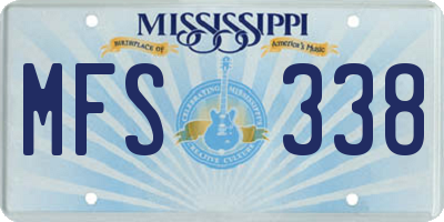 MS license plate MFS338