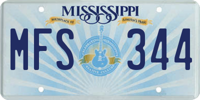 MS license plate MFS344