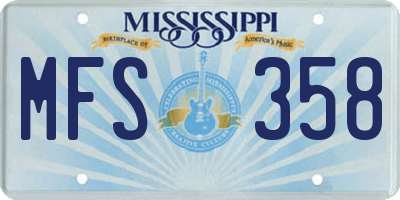 MS license plate MFS358