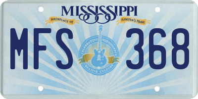 MS license plate MFS368