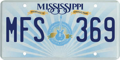 MS license plate MFS369