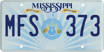 MS license plate MFS373