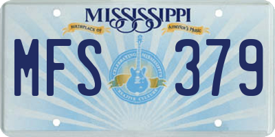 MS license plate MFS379