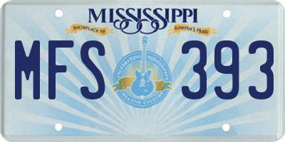 MS license plate MFS393