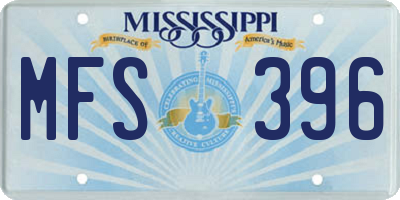 MS license plate MFS396