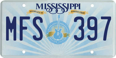 MS license plate MFS397