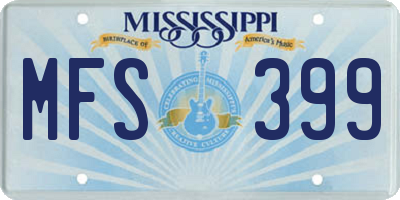 MS license plate MFS399