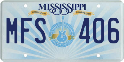 MS license plate MFS406