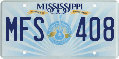 MS license plate MFS408