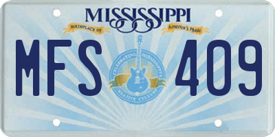 MS license plate MFS409