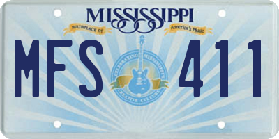 MS license plate MFS411