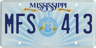 MS license plate MFS413