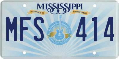 MS license plate MFS414