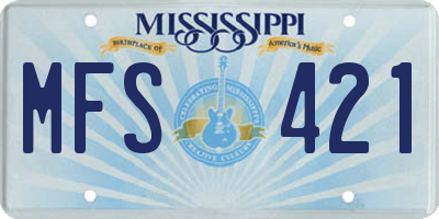MS license plate MFS421