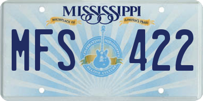 MS license plate MFS422