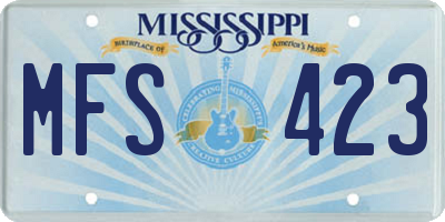 MS license plate MFS423