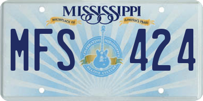 MS license plate MFS424