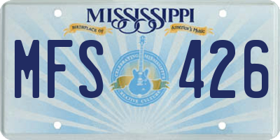 MS license plate MFS426