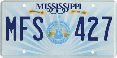 MS license plate MFS427