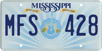 MS license plate MFS428