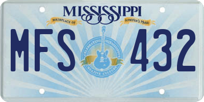 MS license plate MFS432