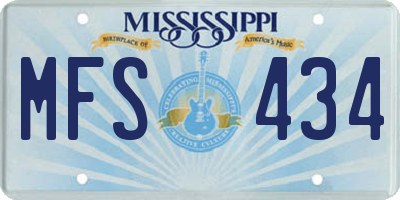 MS license plate MFS434