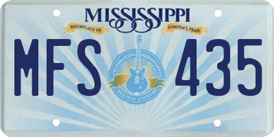 MS license plate MFS435