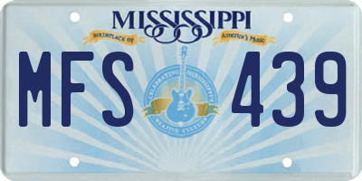 MS license plate MFS439