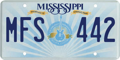MS license plate MFS442