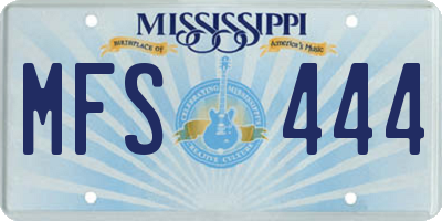 MS license plate MFS444