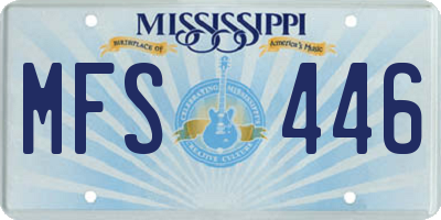 MS license plate MFS446