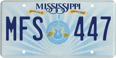 MS license plate MFS447