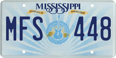 MS license plate MFS448
