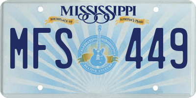 MS license plate MFS449
