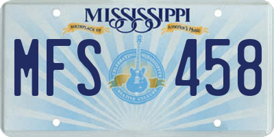 MS license plate MFS458